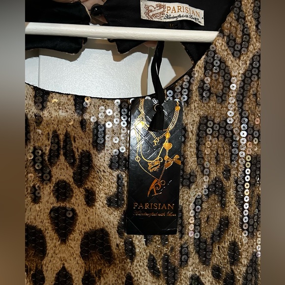 π NWT Parisian leopard print sequin mini dress - Picture 3 of 4